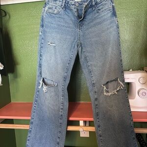 PacSun Light Blue Distressed Flare Jeans